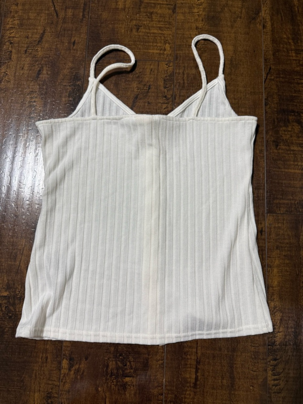 H&M Cream Ribbed Button-Front Cami - Picture 5 of 5